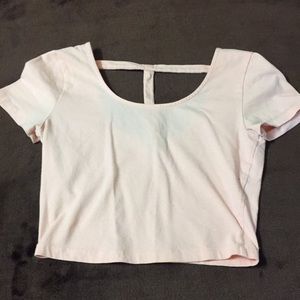 Bright Peach Color Crop Top